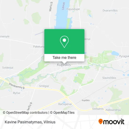 Карта Kavine Pasimatymas