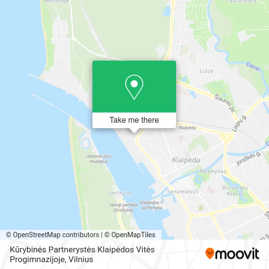 Карта Kūrybinės Partnerystės Klaipėdos Vitės Progimnazijoje