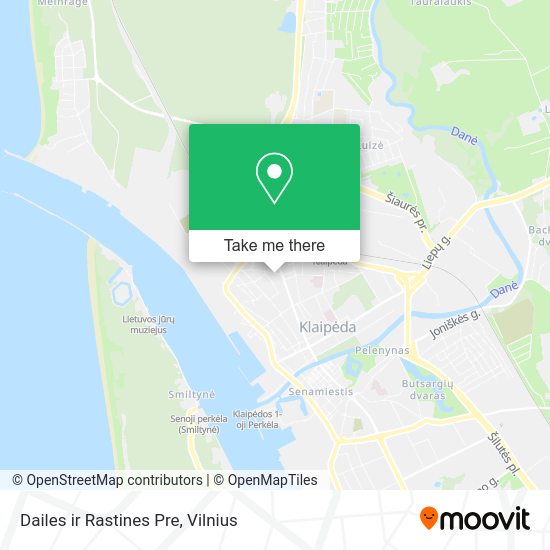 Карта Dailes ir Rastines Pre