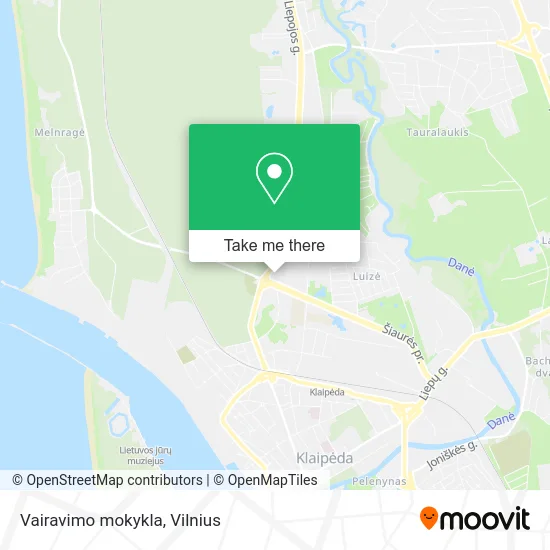 Карта Vairavimo mokykla