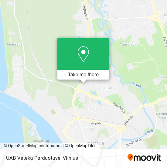 Карта UAB Veteka Parduotuve