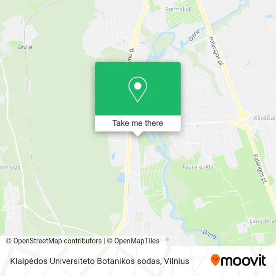 Карта Klaipėdos Universiteto Botanikos sodas