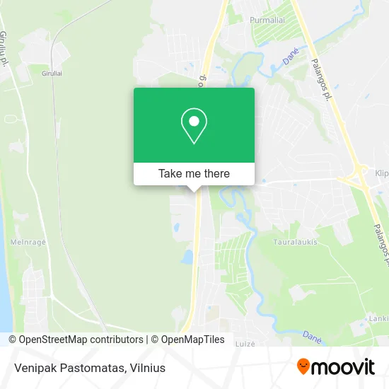 Карта Venipak Pastomatas