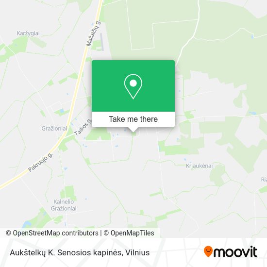 Карта Aukštelkų K. Senosios kapinės