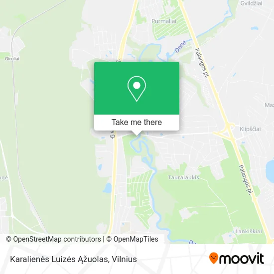 Карта Karalienės Luizės Ąžuolas