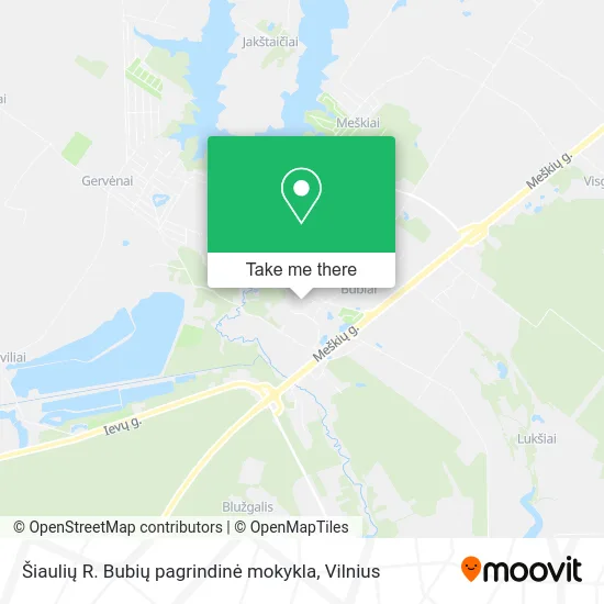 Карта Šiaulių R. Bubių pagrindinė mokykla