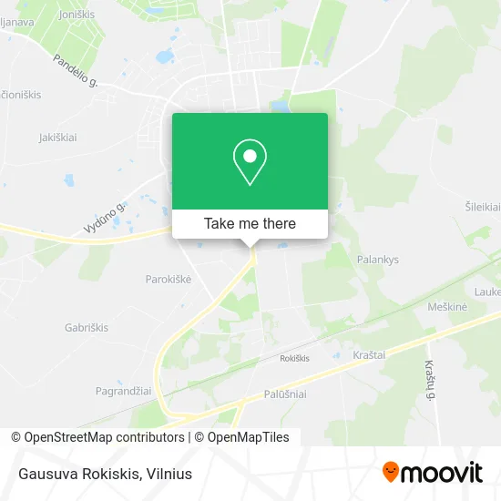 Gausuva Rokiskis map