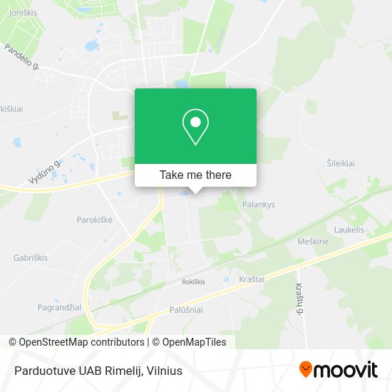 Карта Parduotuve UAB Rimelij