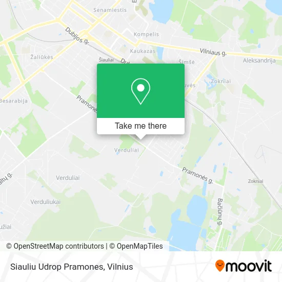 Карта Siauliu Udrop Pramones