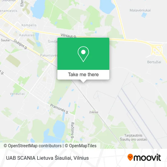Карта UAB SCANIA Lietuva Šiauliai