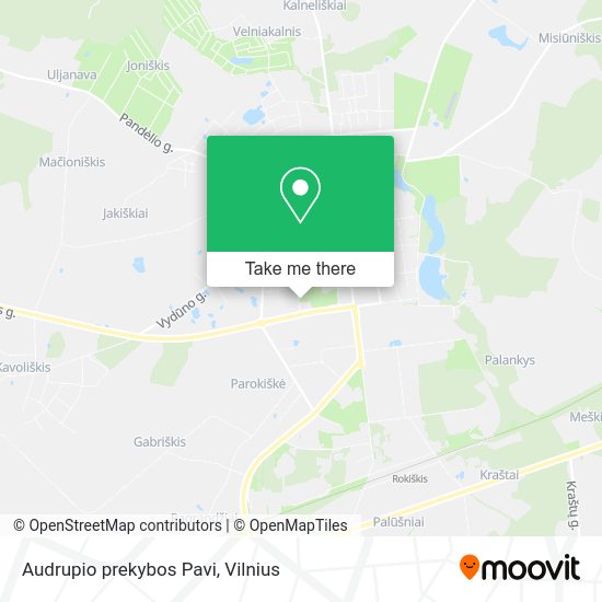 Карта Audrupio prekybos Pavi