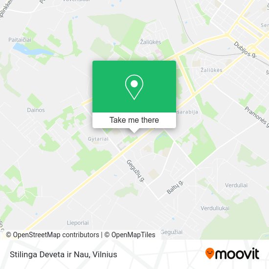 Карта Stilinga Deveta ir Nau