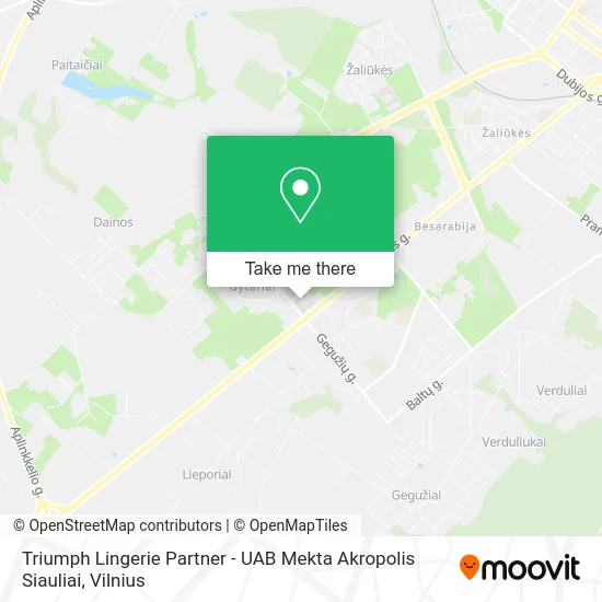 Карта Triumph Lingerie Partner - UAB Mekta Akropolis Siauliai