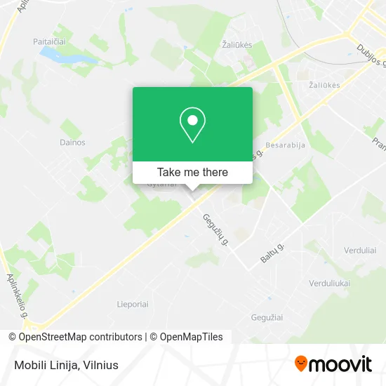 Карта Mobili Linija