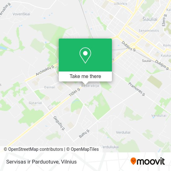 Карта Servisas ir Parduotuve