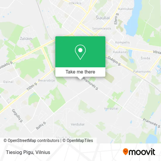 Карта Tiesiog Pigu