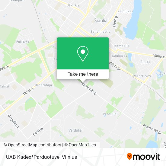 Карта UAB Kadex*Parduotuve