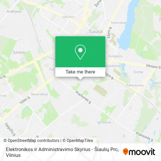 Карта Elektronikos ir Administravimo Skyrius - Šiaulių Prc