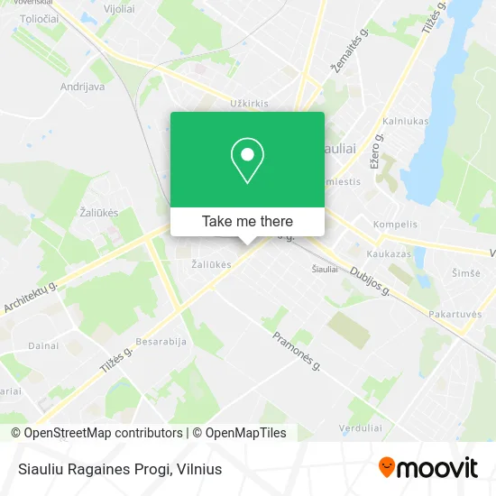 Карта Siauliu Ragaines Progi