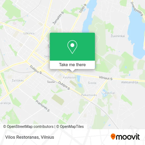 Карта Vilos Restoranas