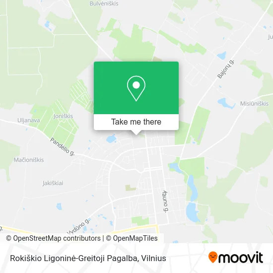 Rokiškio Ligoninė-Greitoji Pagalba map