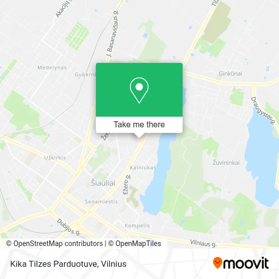 Карта Kika Tilzes Parduotuve
