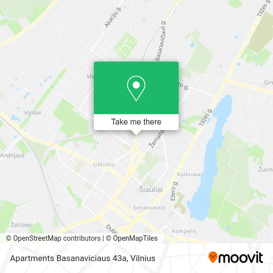Apartments Basanaviciaus 43a map