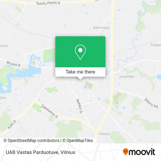 Карта UAB Vastas Parduotuve