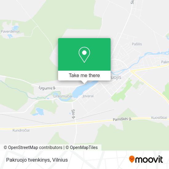 Карта Pakruojo tvenkinys