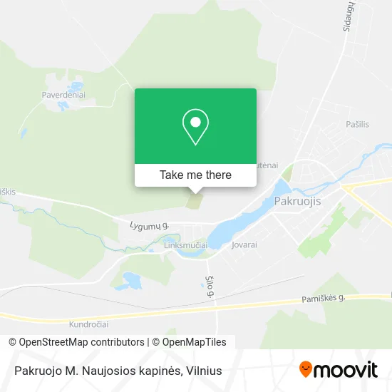 Карта Pakruojo M. Naujosios kapinės