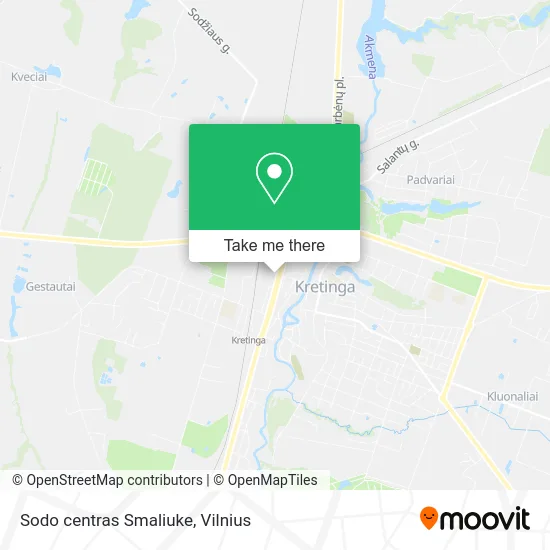 Карта Sodo centras Smaliuke