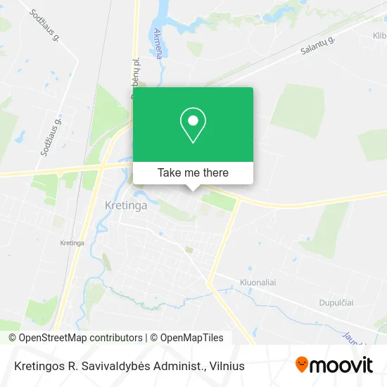 Карта Kretingos R. Savivaldybės Administ.