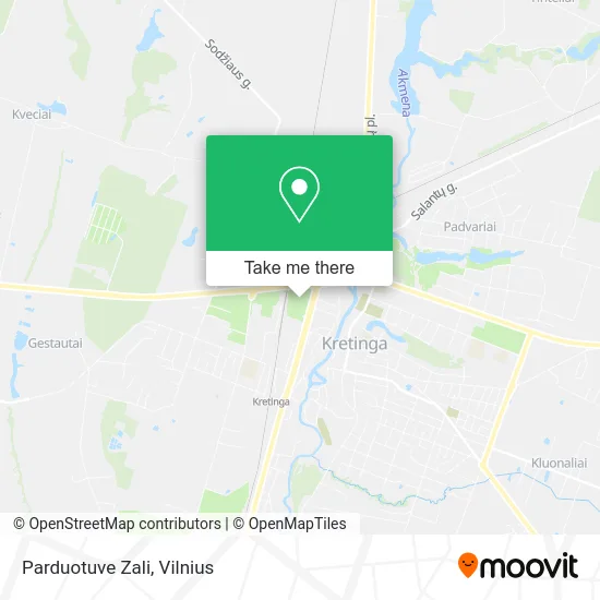 Карта Parduotuve Zali