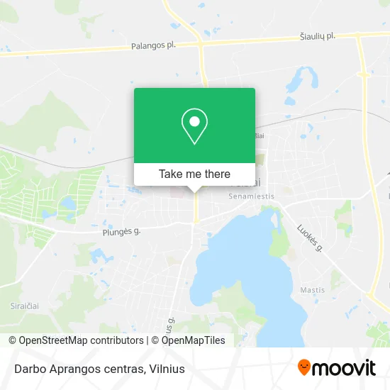 Карта Darbo Aprangos centras