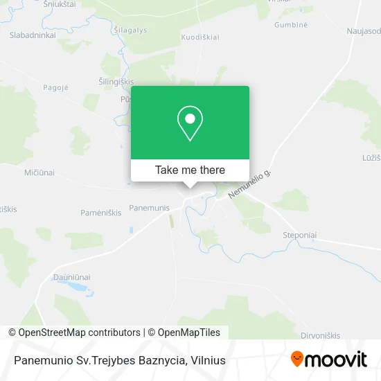 Карта Panemunio Sv.Trejybes Baznycia