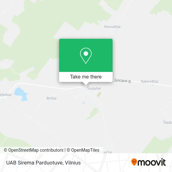 Карта UAB Sirema Parduotuve