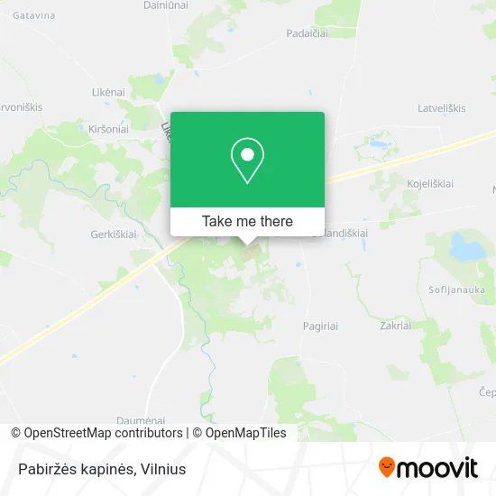 Карта Pabiržės kapinės