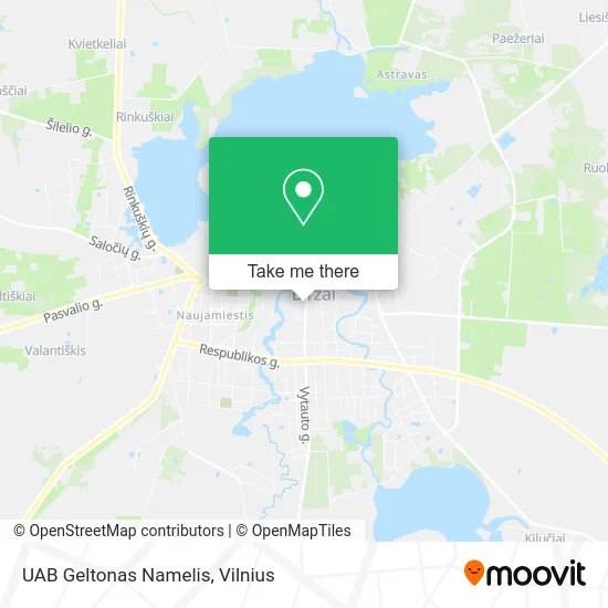 Карта UAB Geltonas Namelis