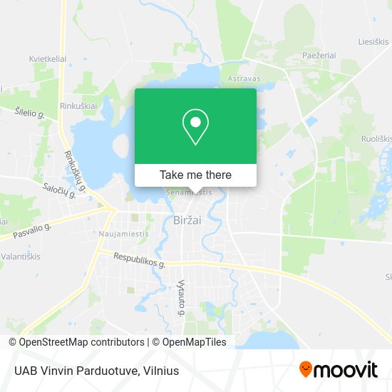 Карта UAB Vinvin Parduotuve