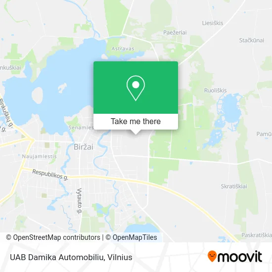 Карта UAB Damika Automobiliu