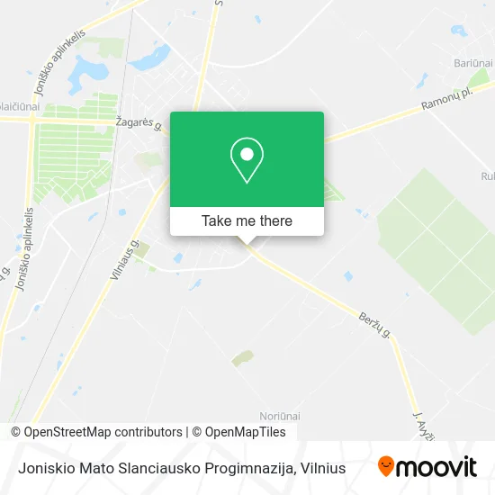Карта Joniskio Mato Slanciausko Progimnazija