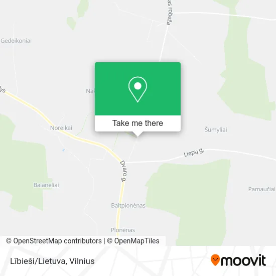 Карта Lībieši/Lietuva