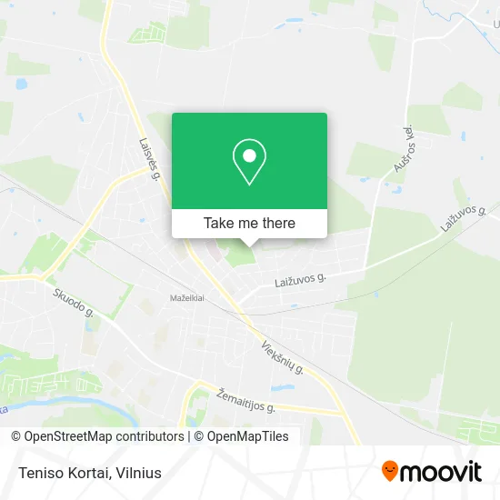 Карта Teniso Kortai