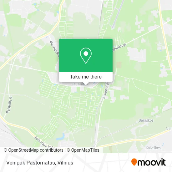 Карта Venipak Pastomatas