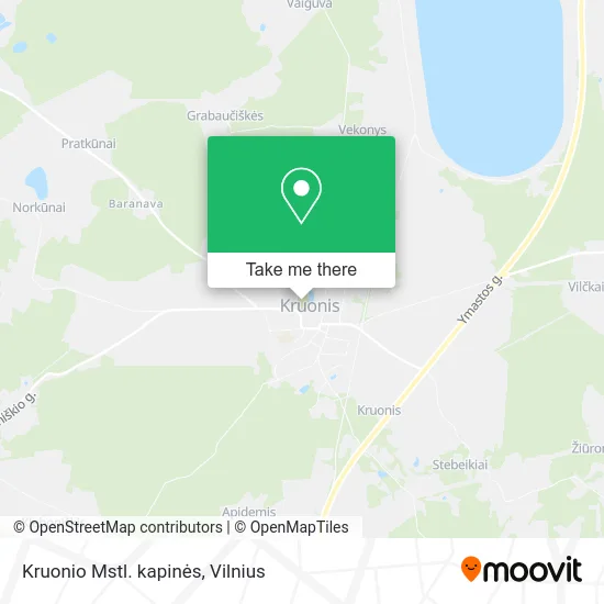 Карта Kruonio Mstl. kapinės