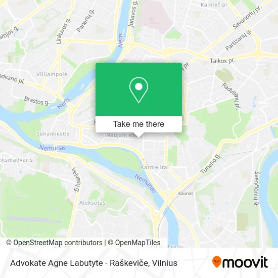 Карта Advokate Agne Labutyte - Raškeviče