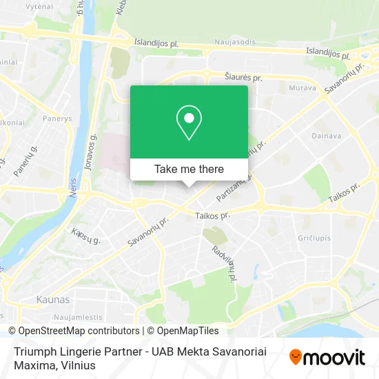 Карта Triumph Lingerie Partner - UAB Mekta Savanoriai Maxima