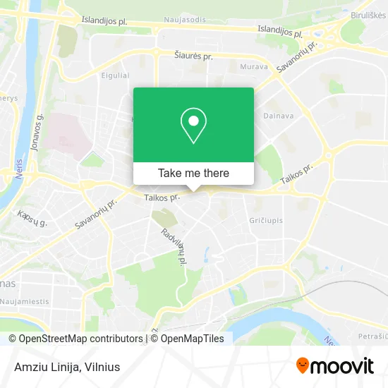 Карта Amziu Linija