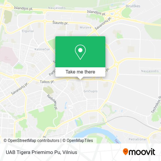 Карта UAB Tigera Priemimo Pu