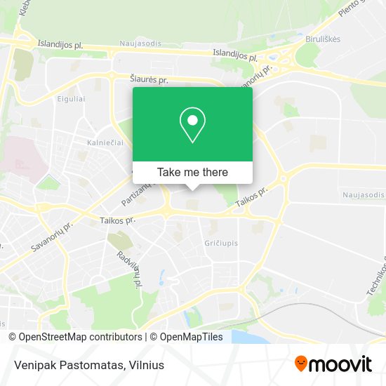 Карта Venipak Pastomatas